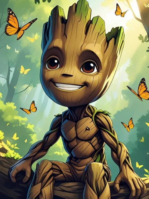 Metal Print Groot