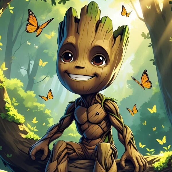 Metal Print Groot