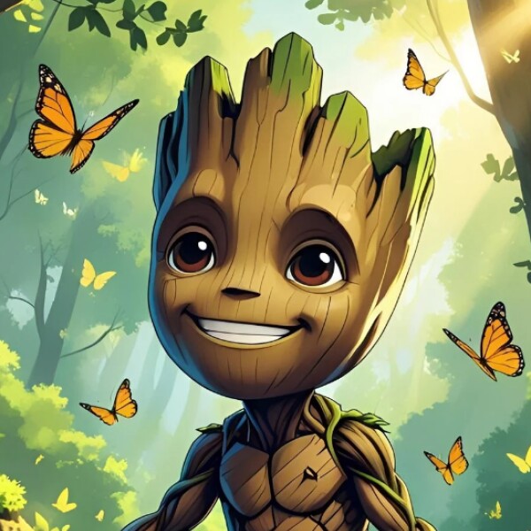 Metal Print Groot