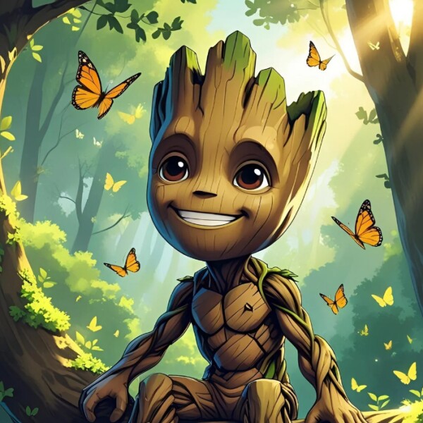 Metal Print Groot