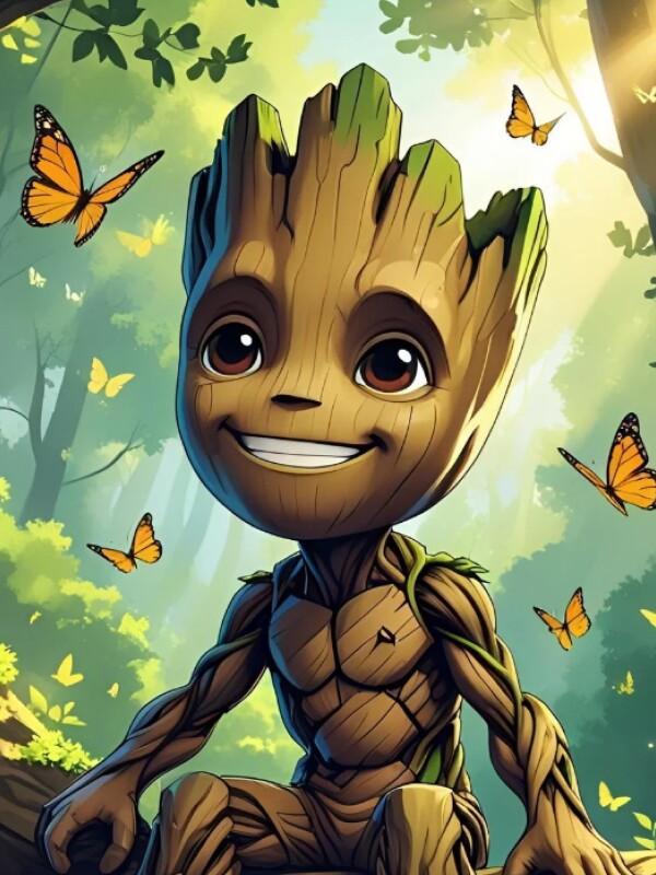 Metal Print Groot