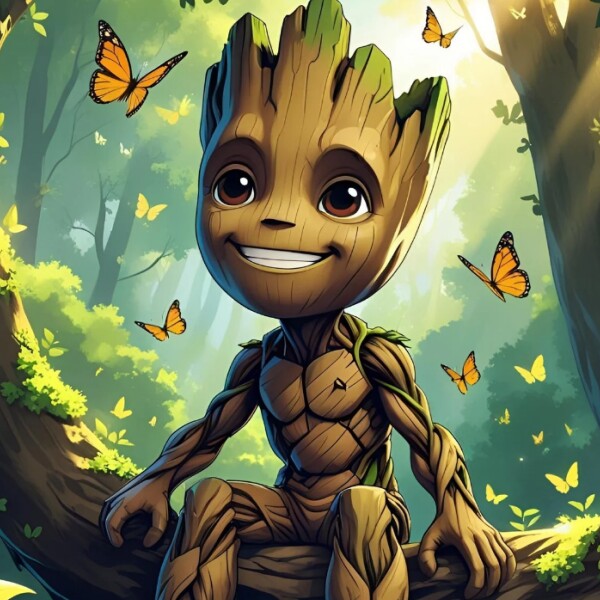 Metal Print Groot