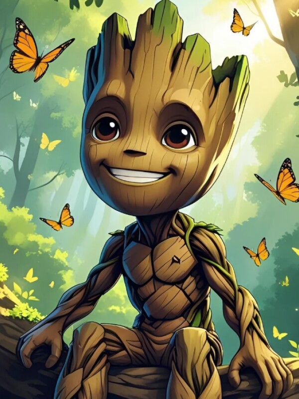 Metal Print Groot