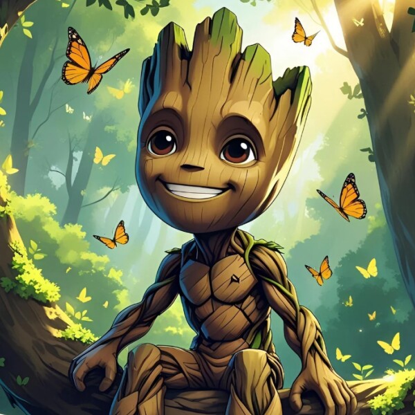 Metal Print Groot