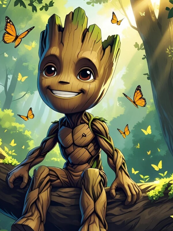 Metal Print Groot