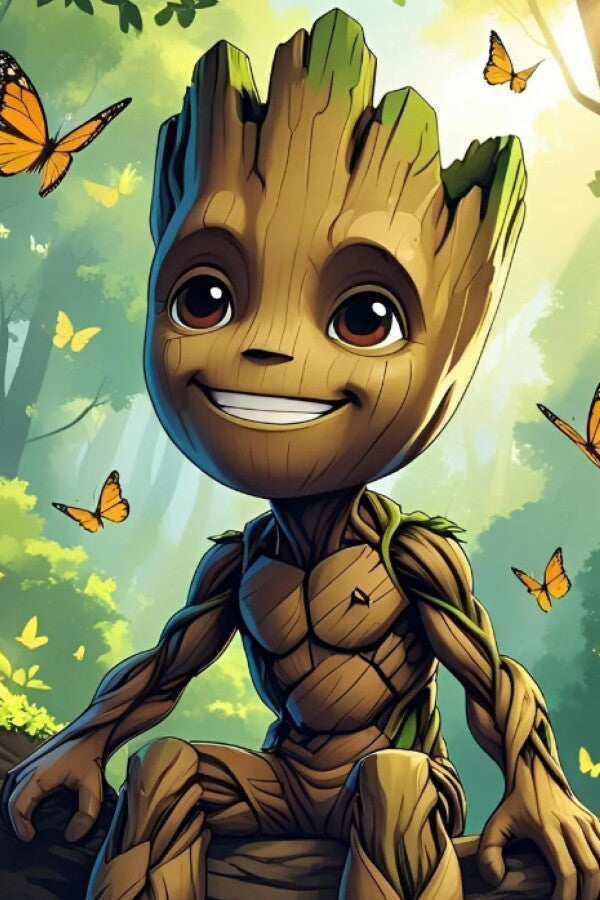 Metal Print Groot