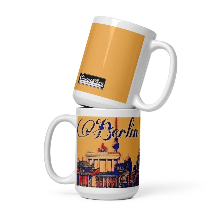 White Glossy Mug Durable Ceramic Cup for Hot & Cold Drinks,Dishwasher