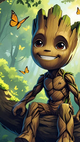 Metal Print Groot