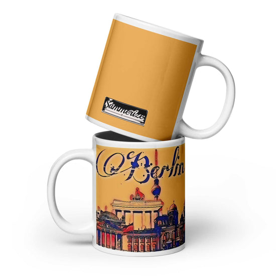 White Glossy Mug  Durable Ceramic Cup for Hot & Cold Drinks,Dishwasher